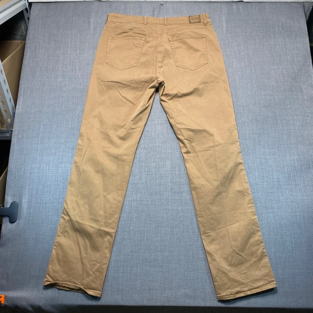 Peter Millar Mens 34 Tan Khaki 5-Pocket Stretch Cotton Straight Leg Pants